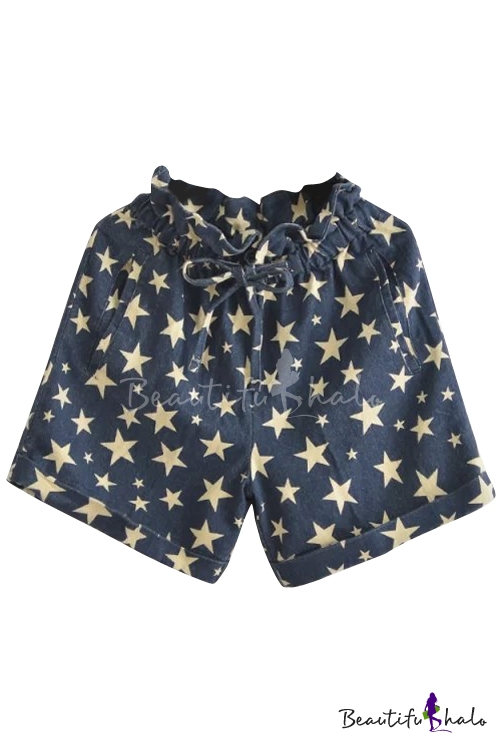 navy blue drawstring shorts