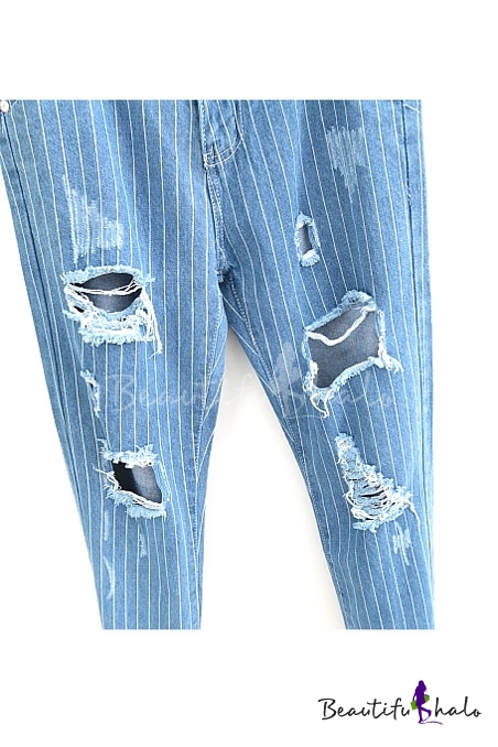 vertical striped jeans