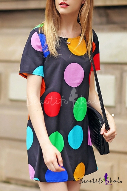 colorful polka dot shirt