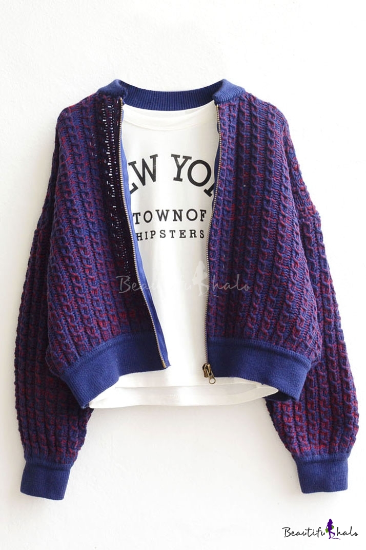 slim cable crop cardigan