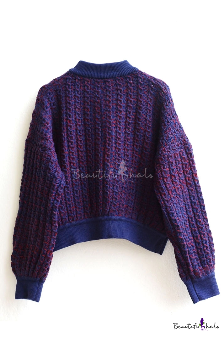 slim cable crop cardigan