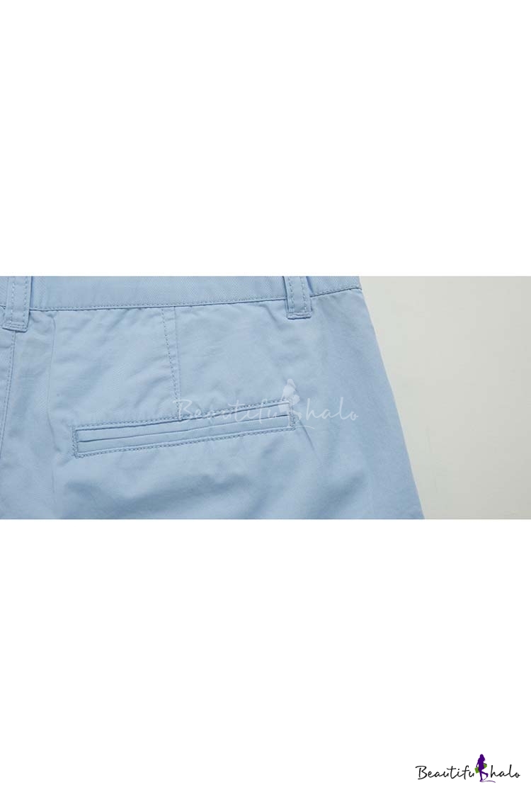 Simple Style Plain Shorts - Beautifulhalo.com