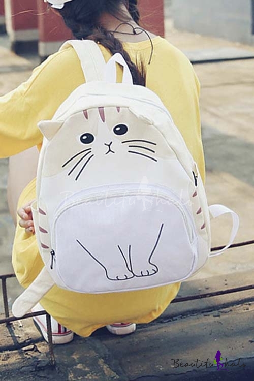 New Arrival Fashion Cute Cartoon Cat Print Backpack School Bags Travel ...