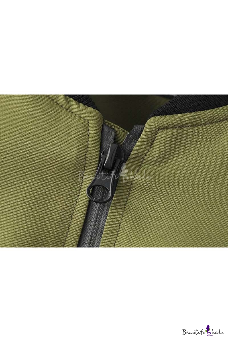 Autumn Fashion Unisex Embroidered Zipper Detail Long Sleeve Jacket ...