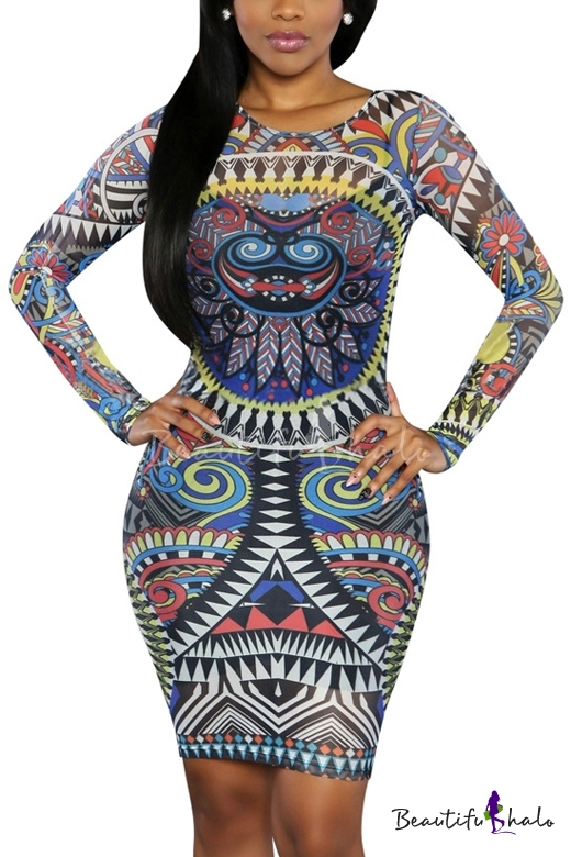 dashiki bodycon dress