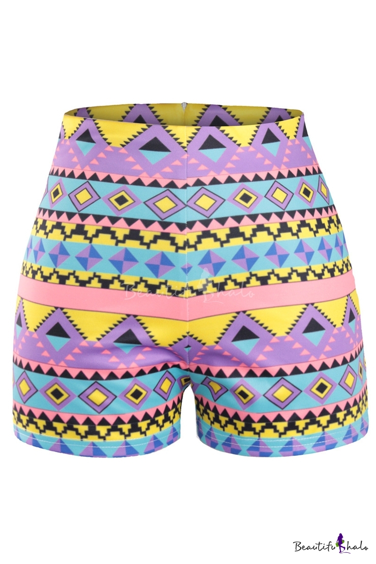 Women S Summer Printed High Waisted Beach Casual Shorts Sexy Hot Shorts