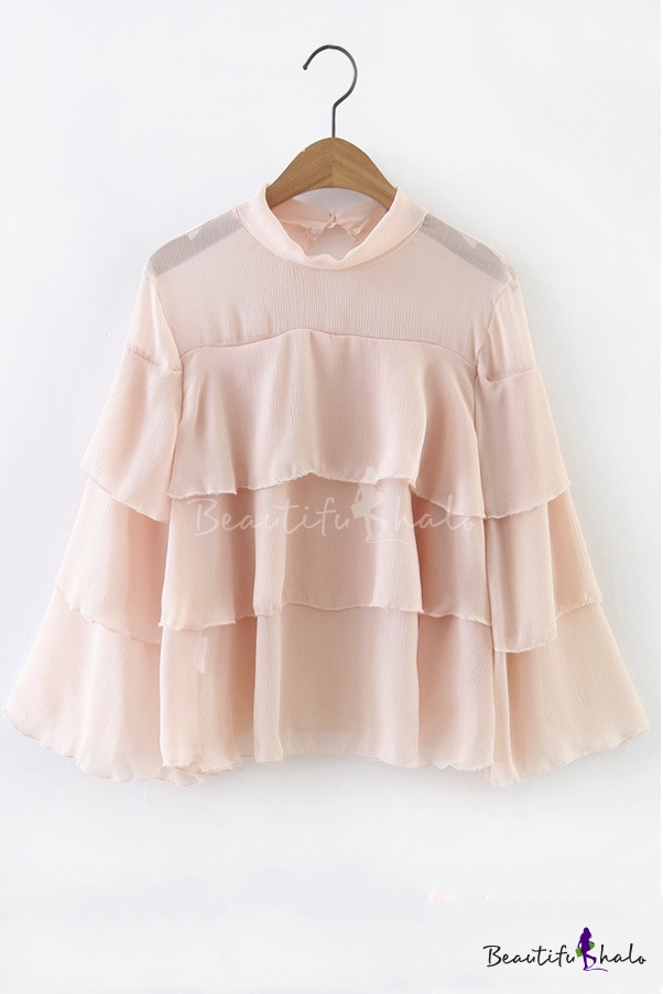 layered ruffle blouse