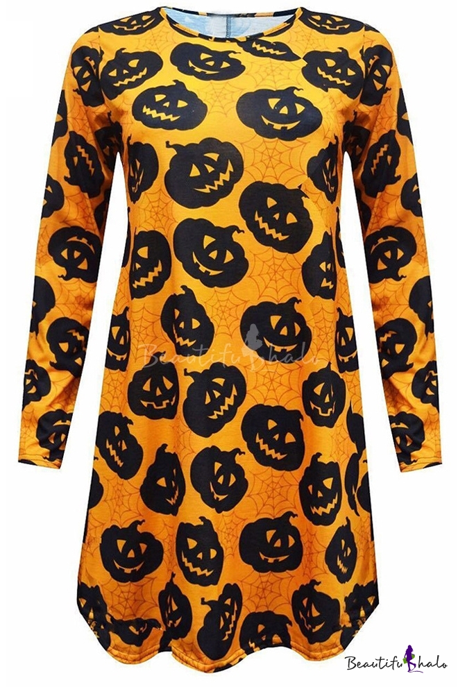 pumpkin t shirt dress