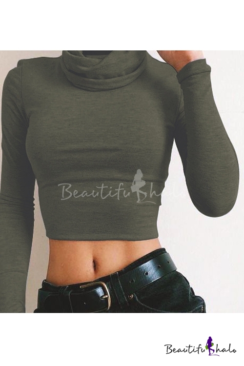 plain long sleeve t shirts women's