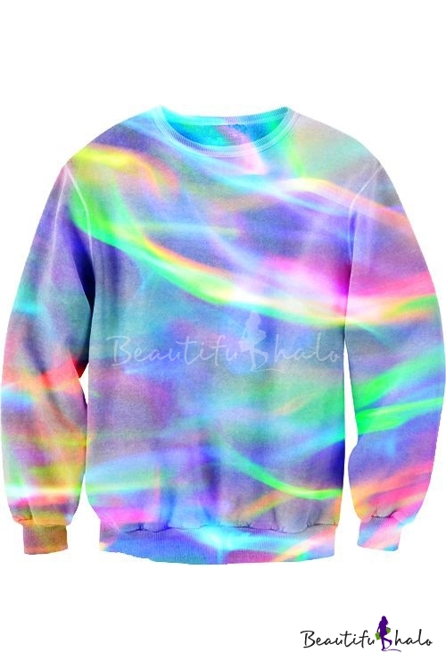 rainbow striped sweatshirt