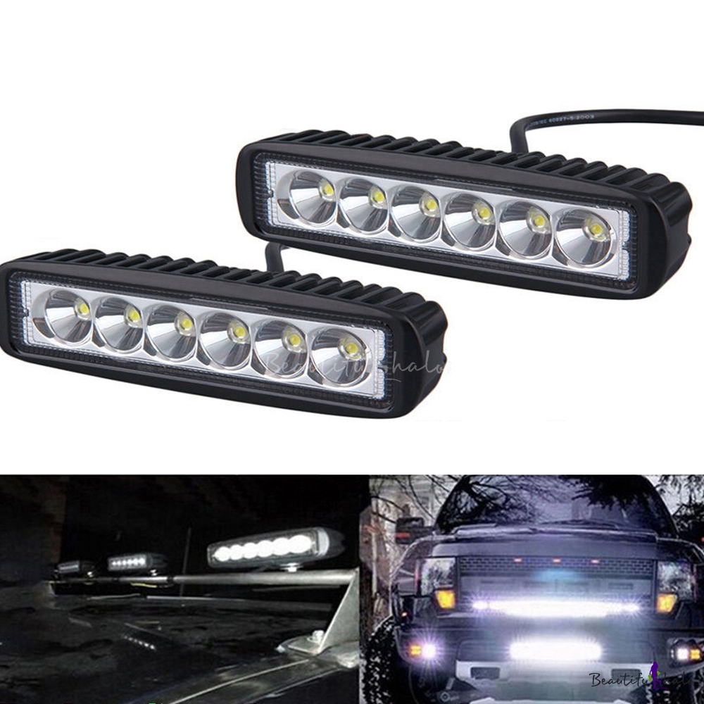 Details about   Slim 10X 18W 6inch Spot LED Work Light Bar Bumper SUV Offroad ATV Pickup 4D Lens 