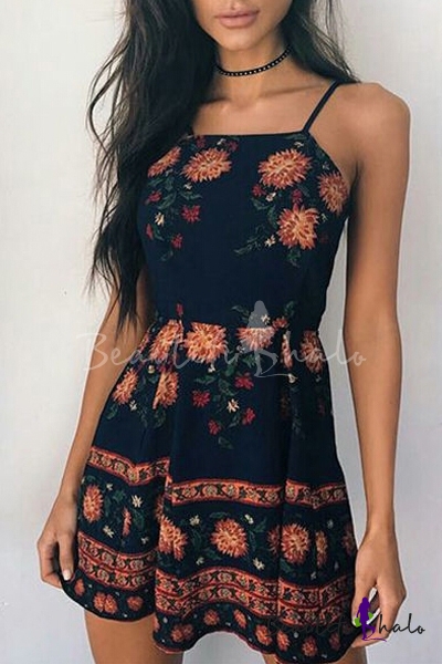 floral slip dress mini