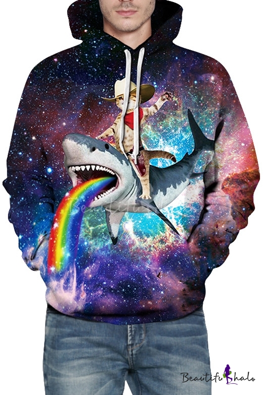 cat shark rainbow shirt