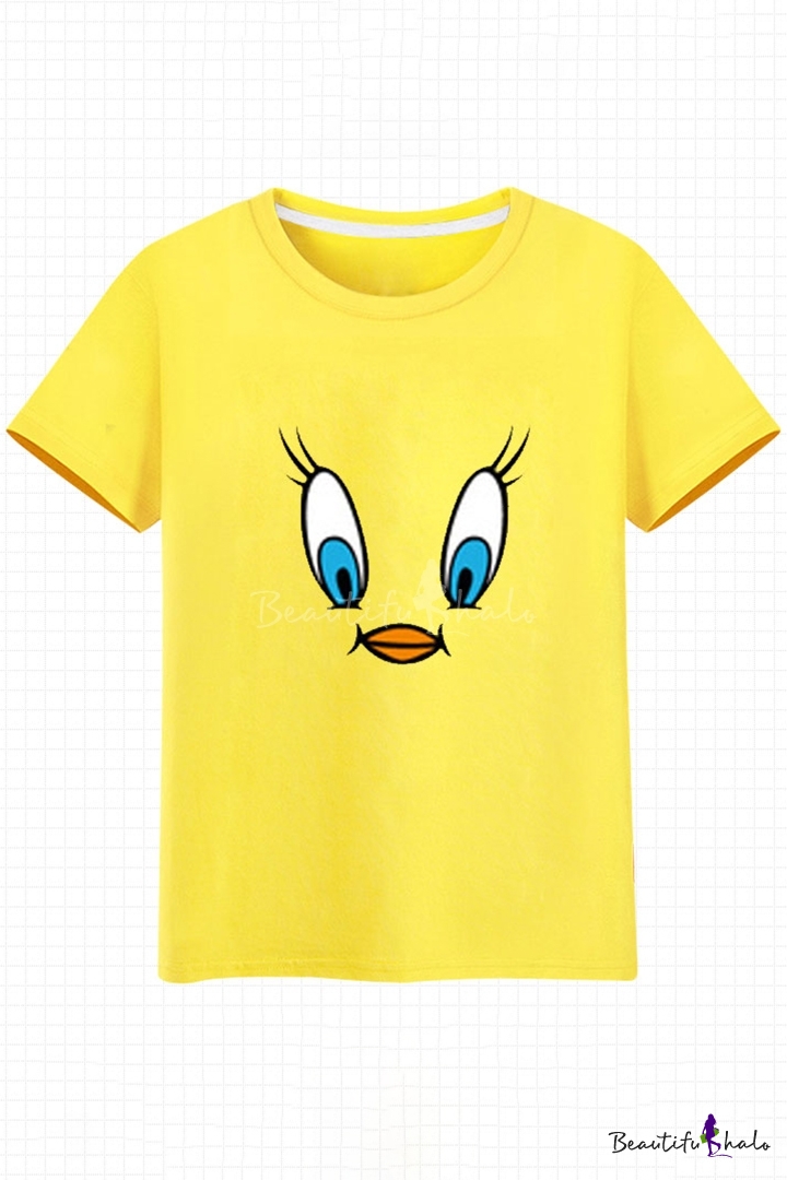 APTRO Unisex Cute Cartoon Faces New Summer Style Emoji Short Sleeves Shirt
