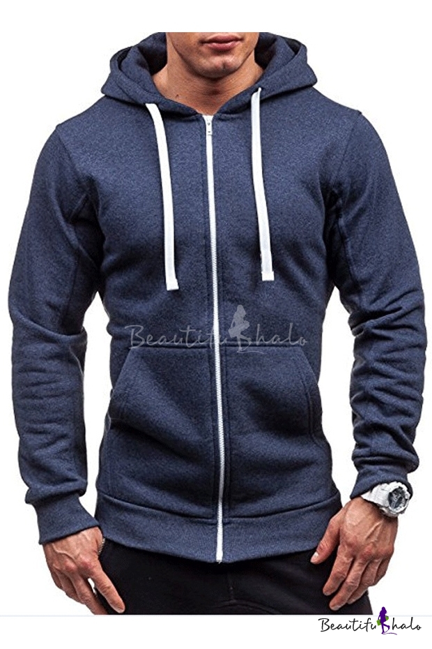 plain zip up hoodie