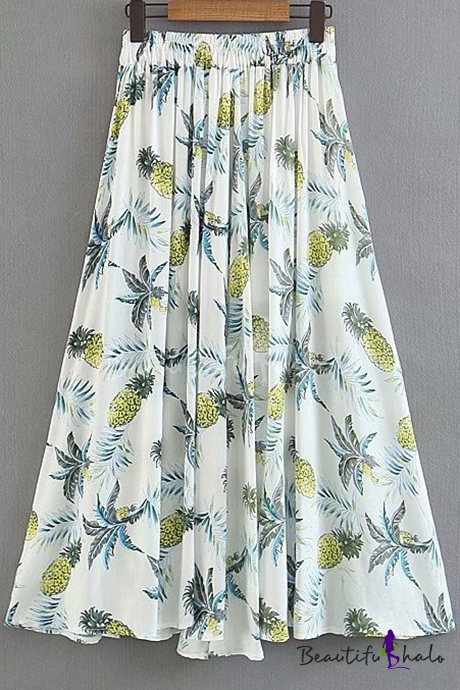 pineapple print skirt