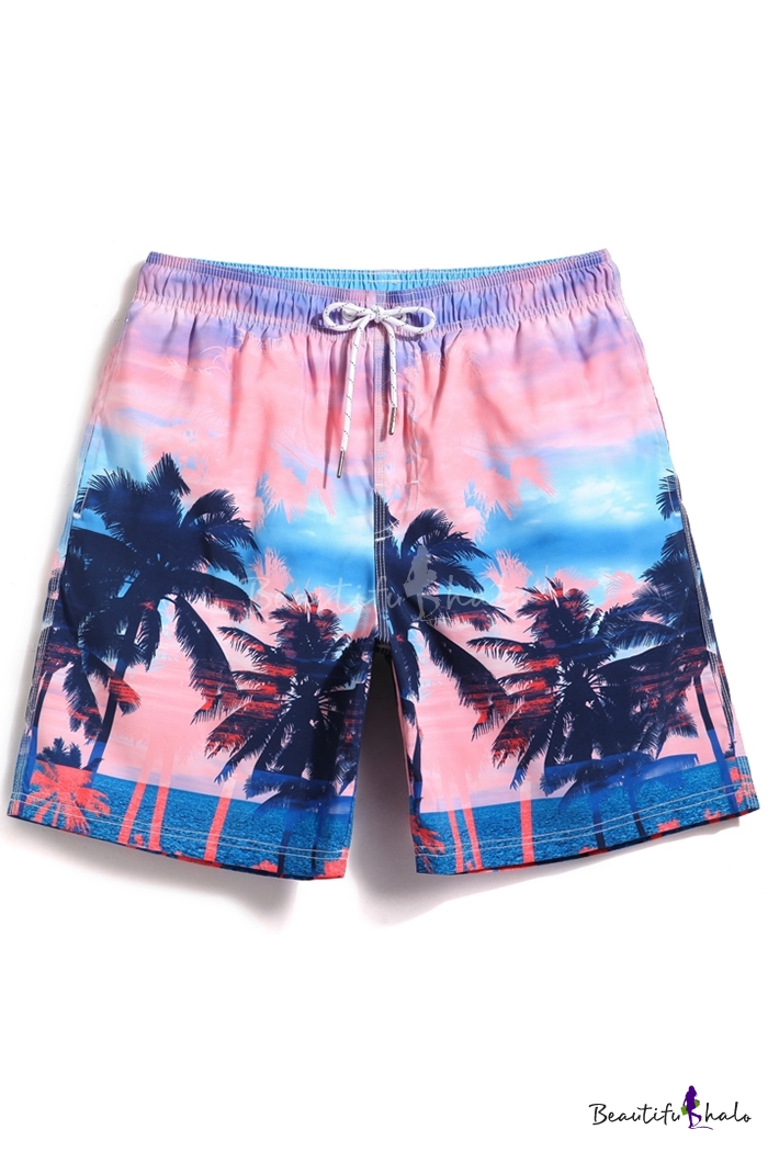 mens pink swim shorts