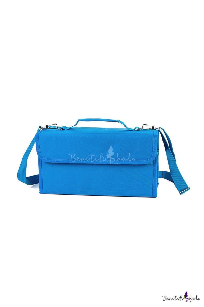 Large Capacity Plain Zippered Pencil Case - Beautifulhalo.com