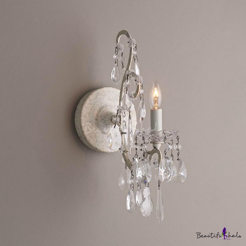 Light Crystal Sconce Candle Style, Antique Chandelier Wall Lights