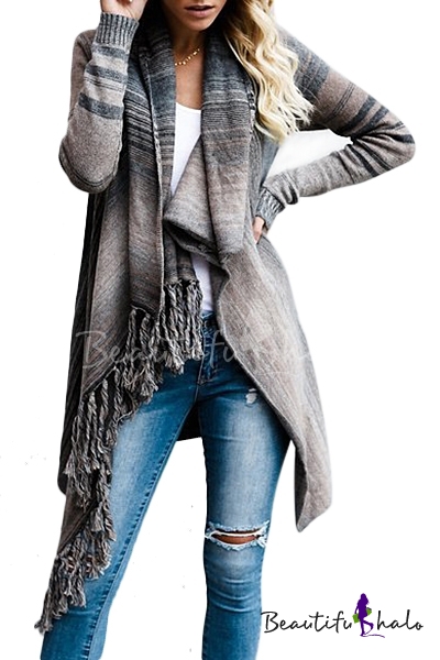 waterfall collar cardigan