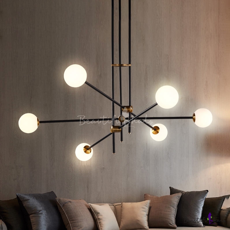 Architectural Lighting Glass Sphere LED Chandelier Linear Chandeliers ...