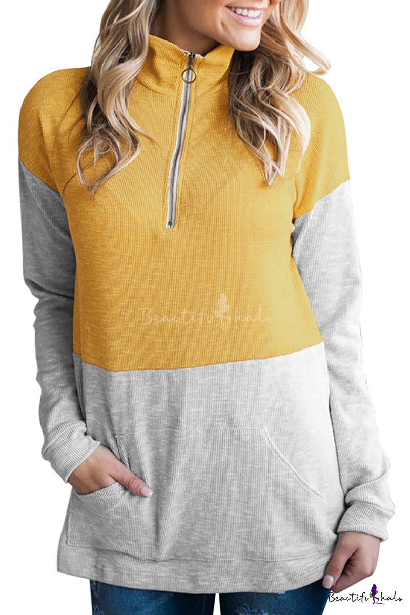 womens zip front sweatshirt