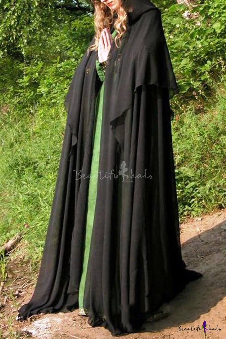 womens hooded cloak jacket