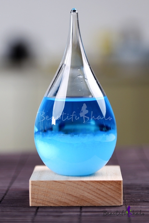 3DHOME Storm Glass Weather Forecaster Weather Station Fashion Creative Office Desktop and Home Decor Water Drop Glass Bottle XL