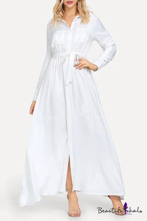 boho style white maxi dress