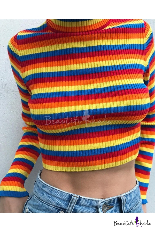 colorful striped sweater