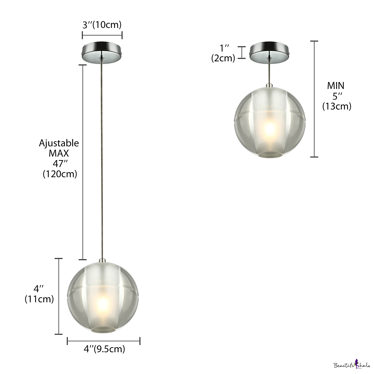 Glass Ball Pendant Light - Beautifulhalo.com