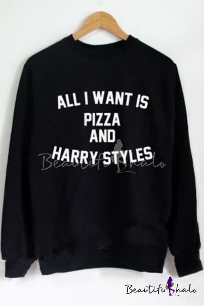 harry styles black sweatshirt