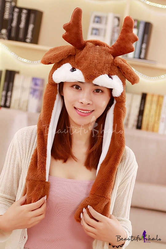 reindeer hat with moving antlers