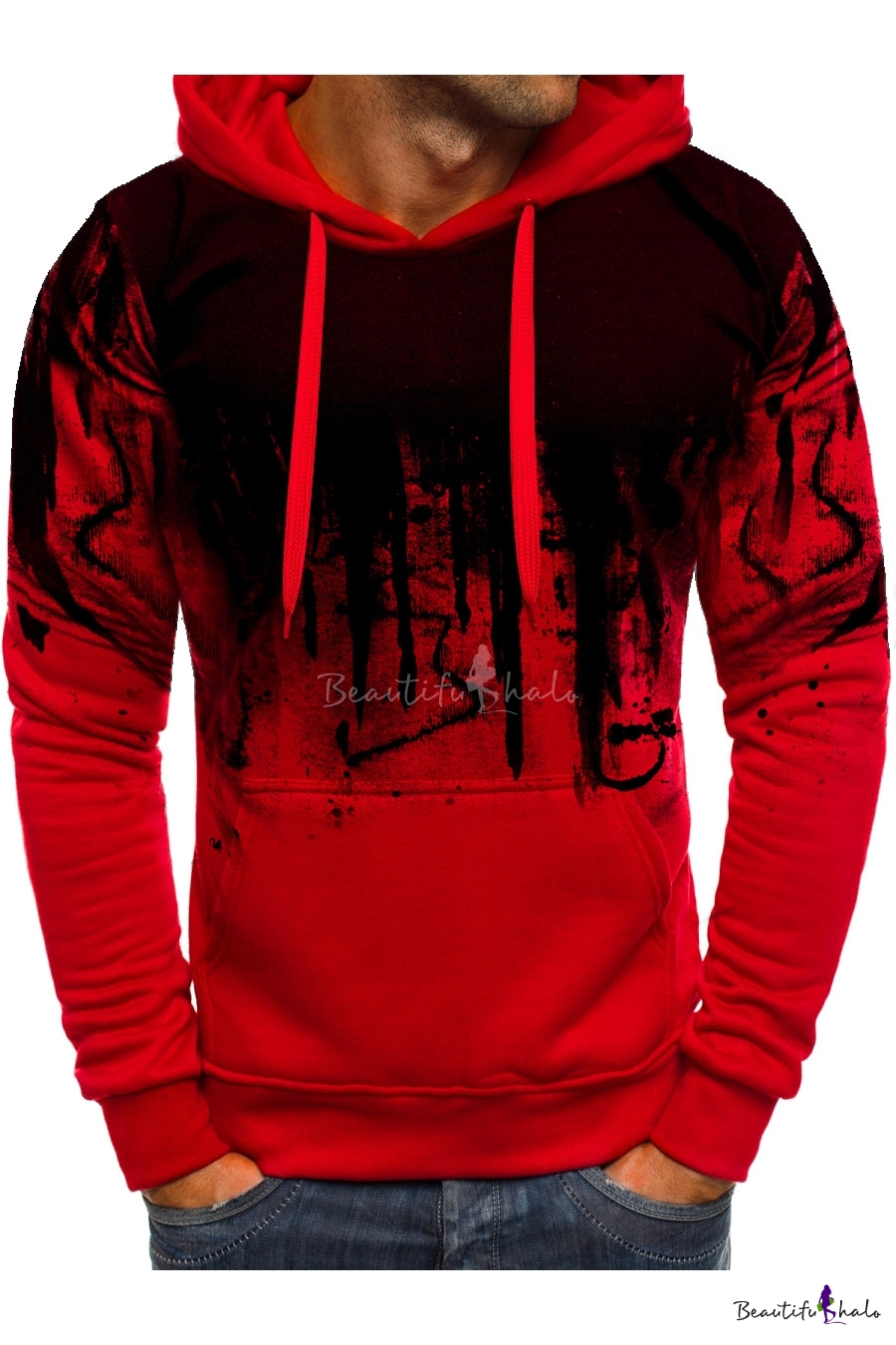 red pullover hoodie