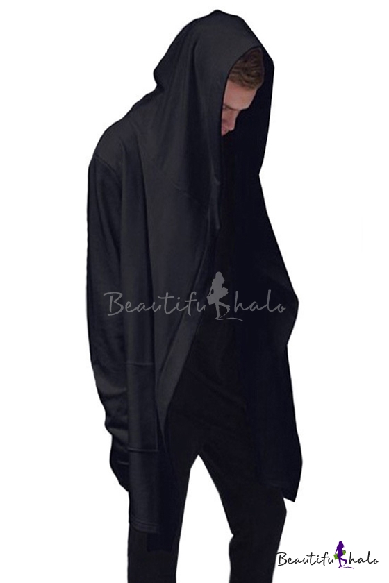 solid black hoodie