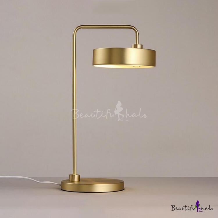 Gold Rose Round Desk Lamp Modern, Round Gold Table Lamp