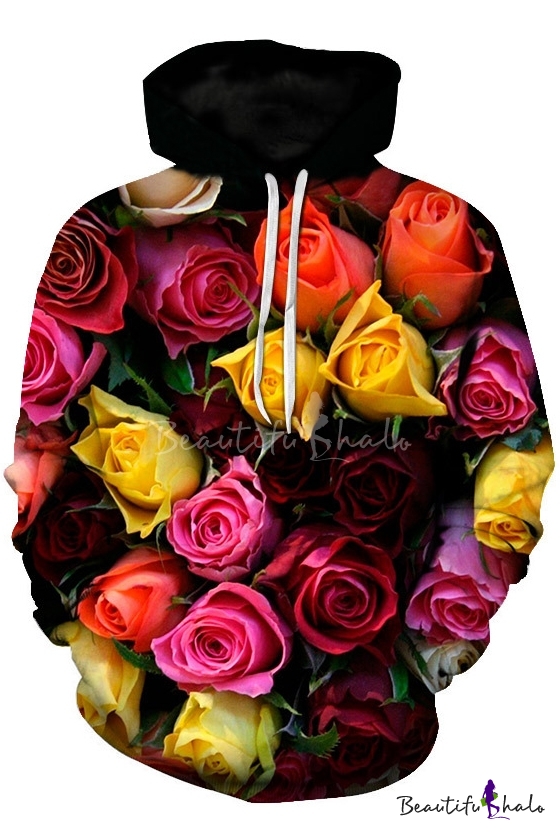 yellow hoodie with rose