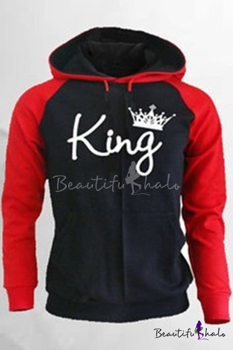 king and queen red hoodies