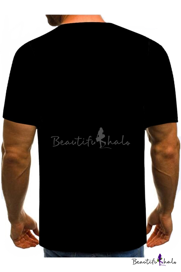 short sleeve black shirt mens