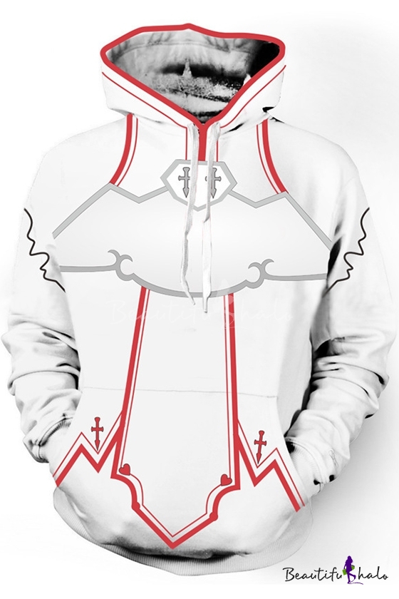 white drawstring hoodie