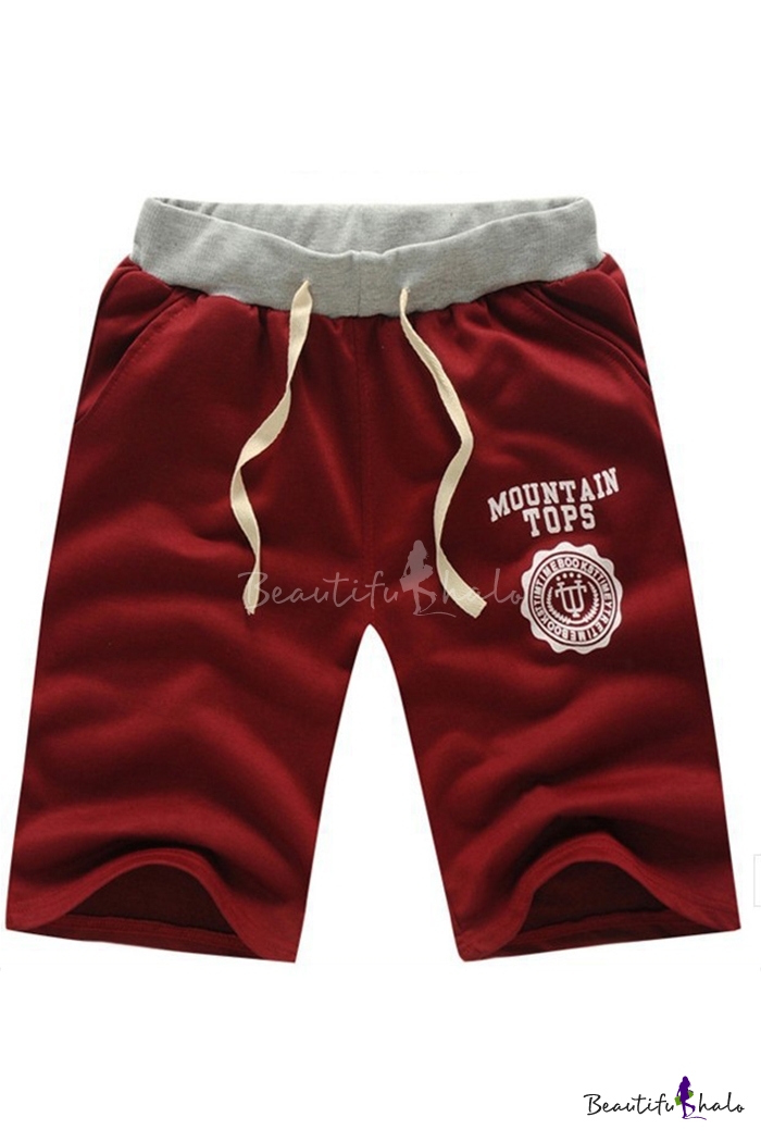 burgundy sweat shorts