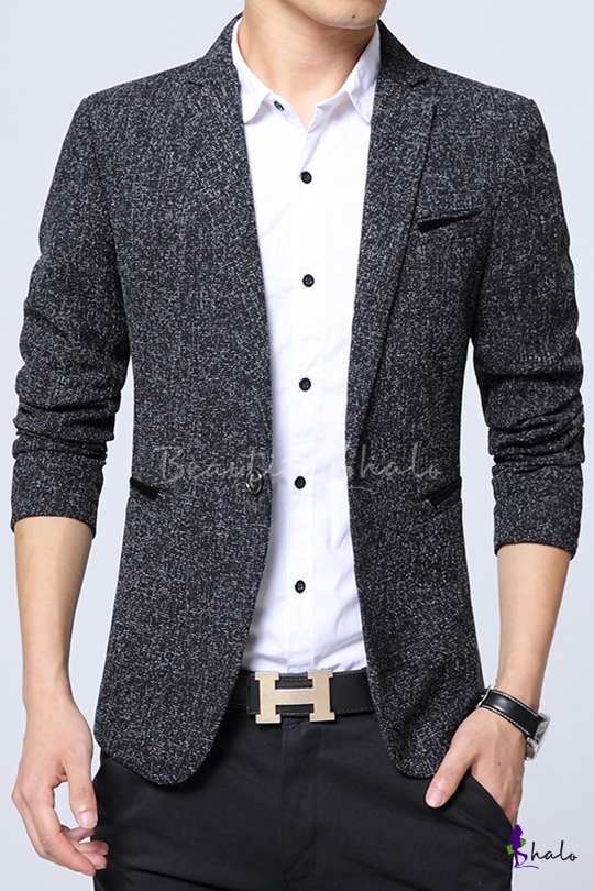 mens fitted black blazer