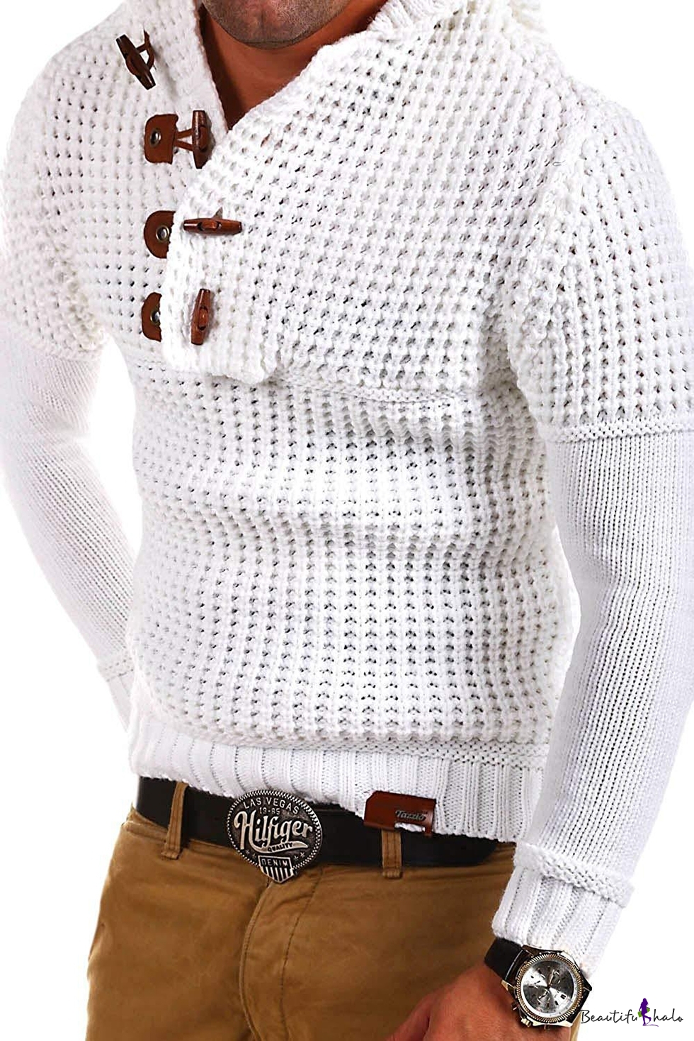 toggle button sweater