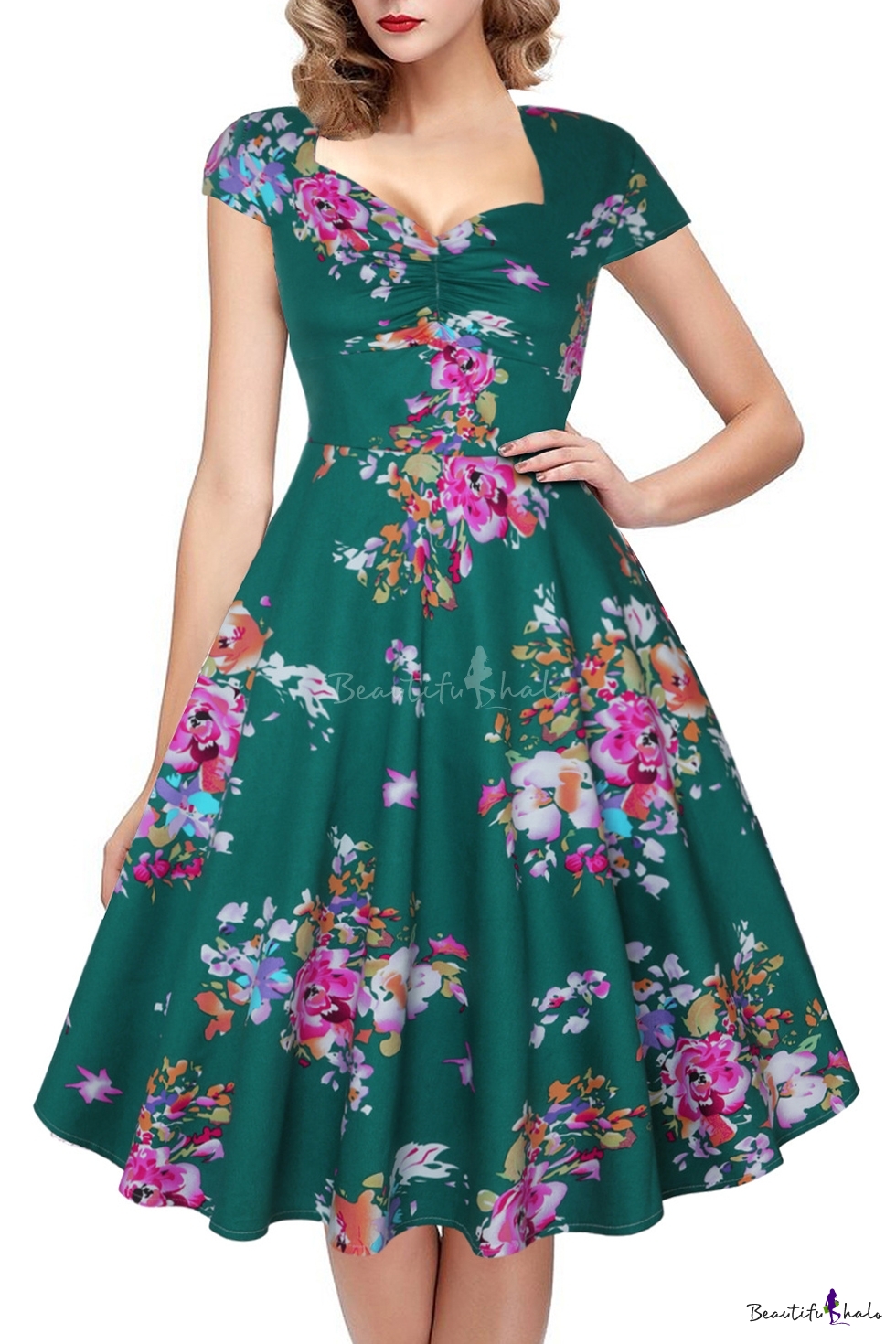 floral dress vintage style