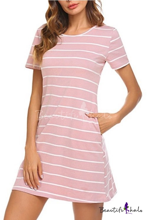 hot pink tee shirt dress