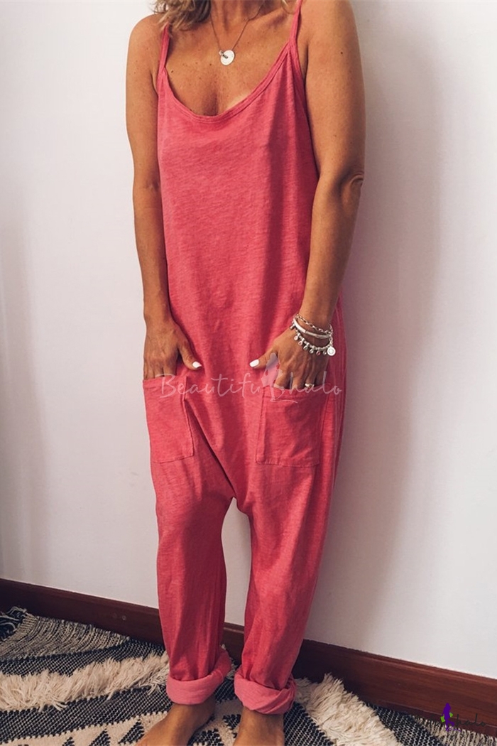 baggy jumpsuit with pockets