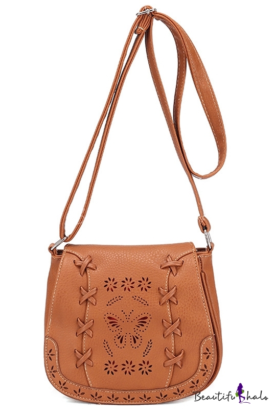 brown crossbody saddle bag