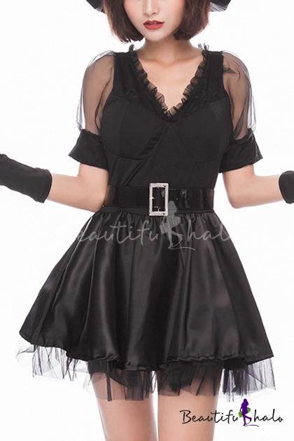 short black witch dress