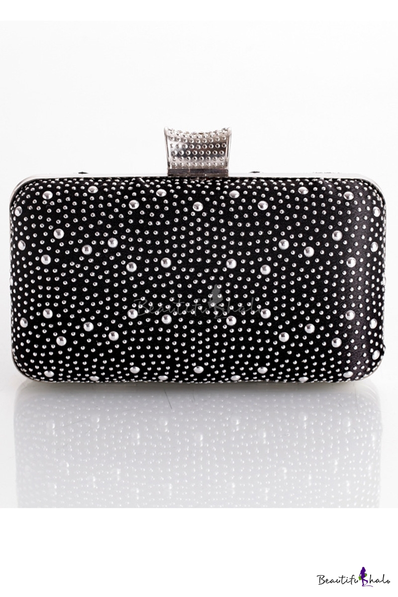 black evening clutch bag