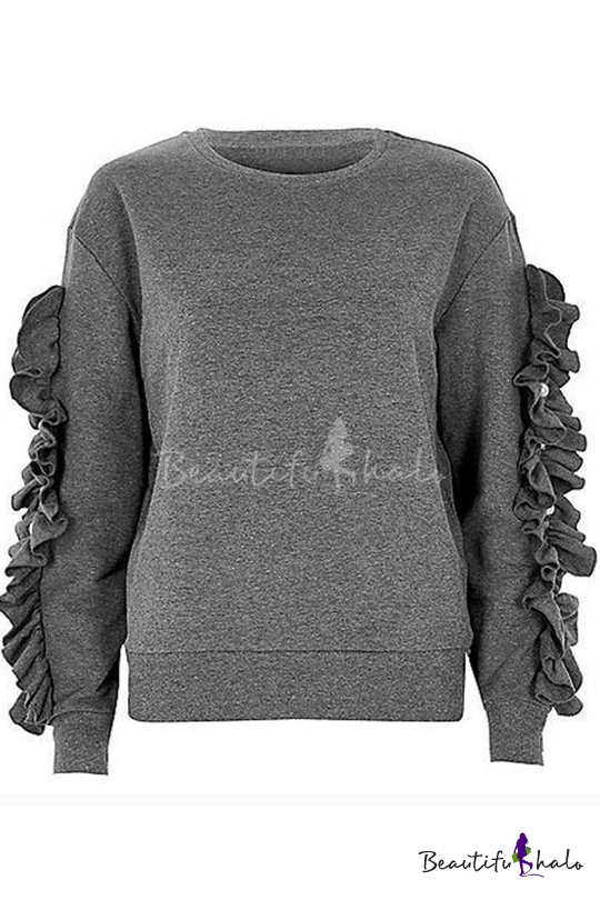 womens plain grey sweatshirt